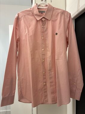Ted Baker Men’s Light Pink Long-Sleeve Dress Shirt